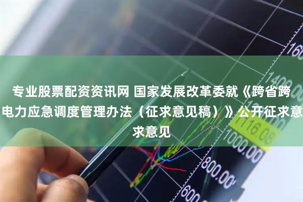 专业股票配资资讯网 国家发展改革委就《跨省跨区电力应急调度管理办法（征求意见稿）》公开征求意见